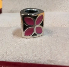 PANDORA | PINK ENAMEL FLOWER PETALS CHARM ✪NEW✪ 790437EN05 RETIRED RARE 925 ALE