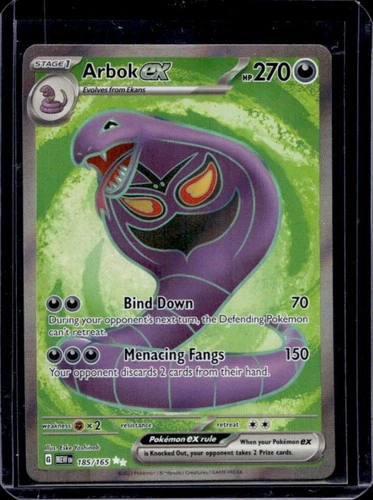 2023 Pokemon SV 151 Arbok ex Ultra Rare #185/165