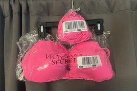 Victorias Secret Swim Set Zuma Sweetheart Demi Bikini Top 38B Bottom XLarge Pink