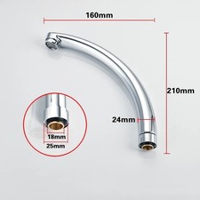 Kitchen Faucet Replacement Stainless Steel Sink Tap Spout Pipe Fitting Single Ha