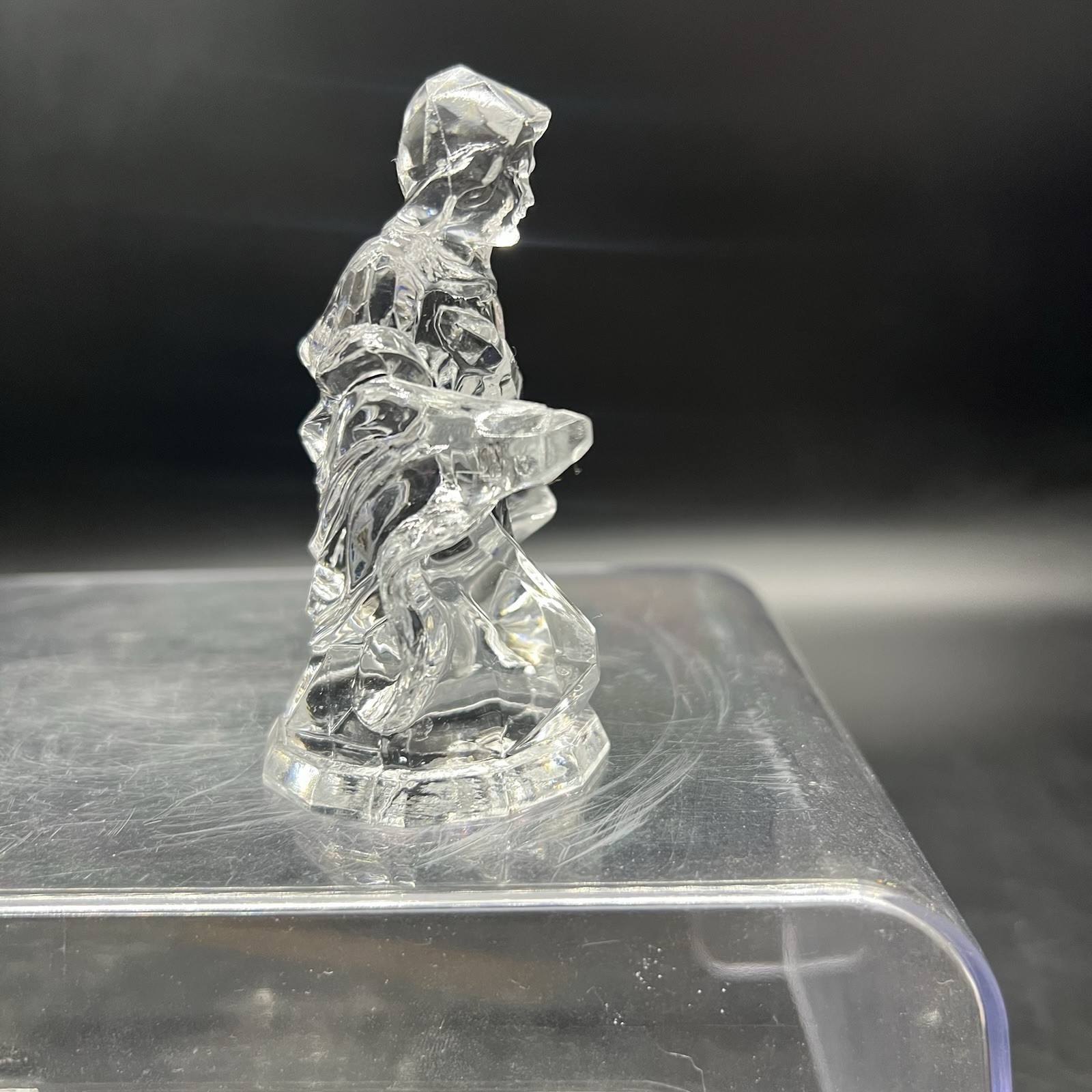 Waterfall Acrylics 69372 Clear Nativity Scene Roman Inc 4 Piece Set