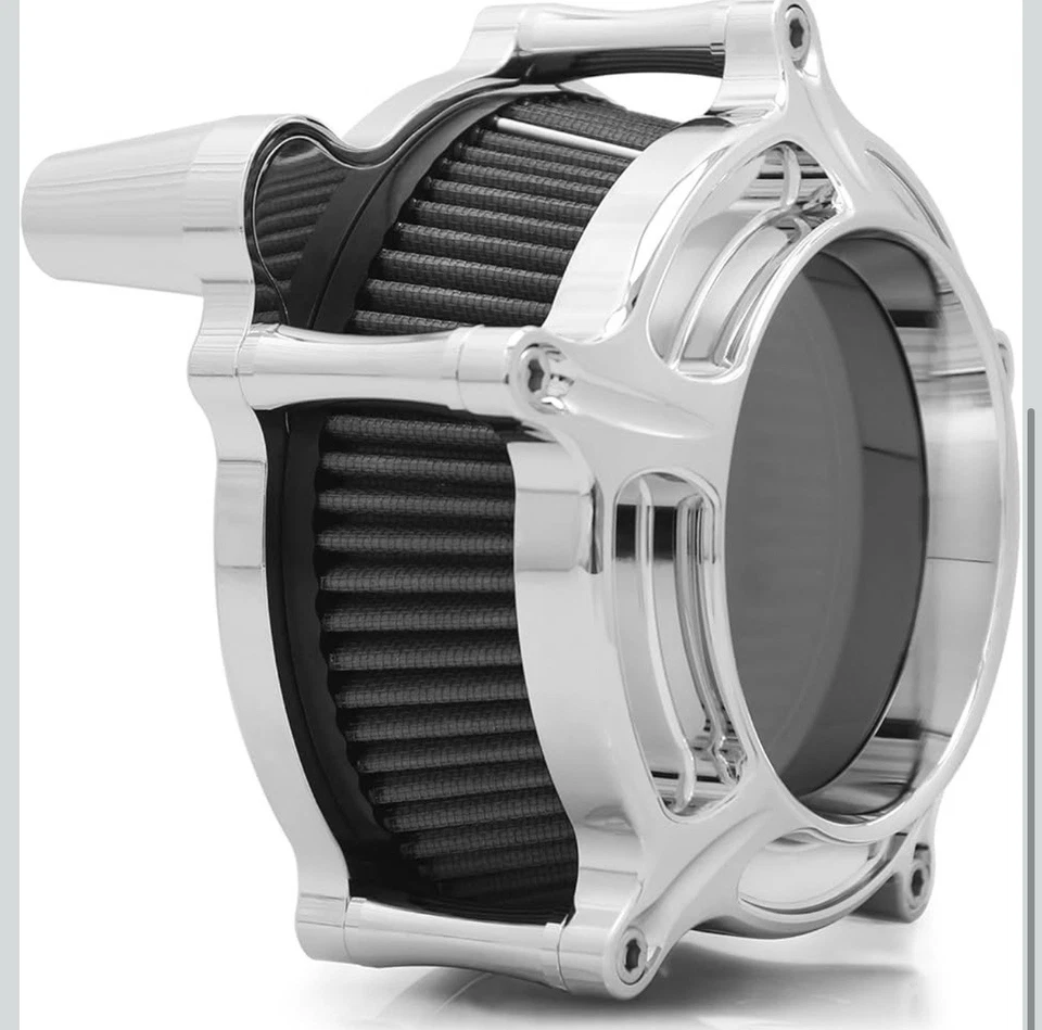 Toprametal Gray/Chrome Air Intakes for Harley Electra Glide 2008-2016 - Image 3 of 4