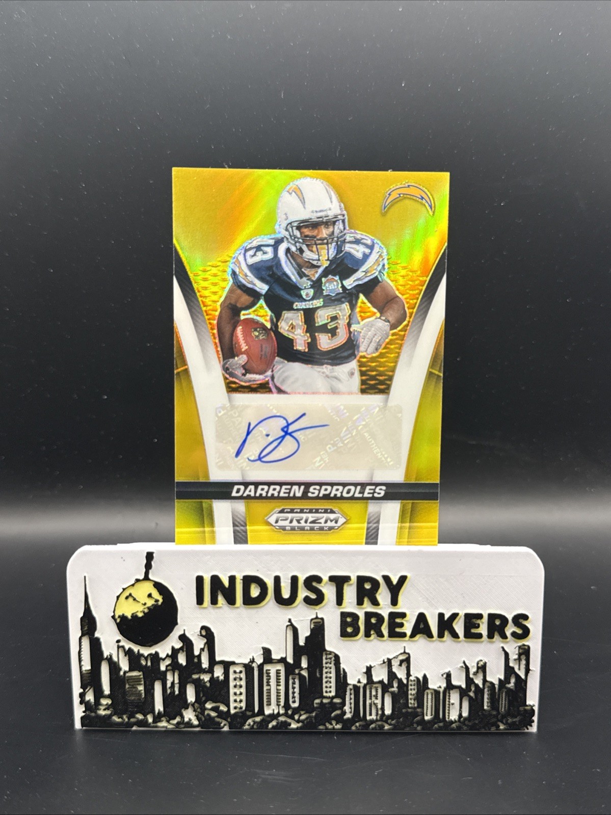 2025 Prizm Darren Sproles Gold Auto /10 Chargers