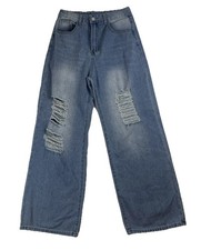 Boutique High Waisted Wide Leg Jeans Women's Size Medium Blue Soft Denim Modal