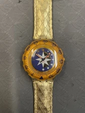 Swatch Scuba  Golden Island SDK112 1993 Vintage 90s Wrist Watch
