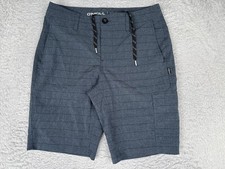 O'Neill Cargo Shorts Mens 30 Blue Striped Crossover Hybrid Boardshort 10" Beach