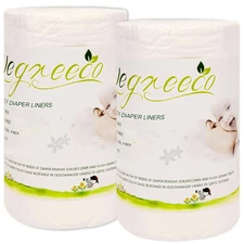Unscented Diaper Liners - Fragance Free and Chlorine Free Cloth Diaper Liners - 