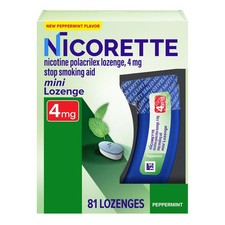 Nicorette stop smoking aid mini Lozenge 81 Lozenges 4mg Mint - 8/2027