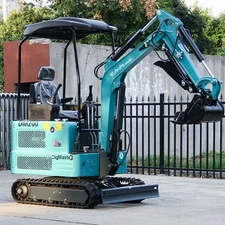 Free Shipping 1.8T Mini Excavator with Hydraulic Thumb, Kubota Diesel Engine EPA