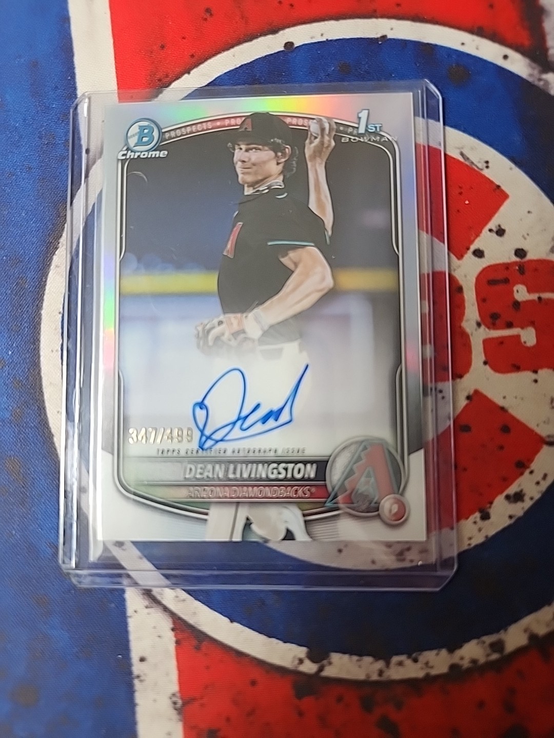 2025 Bowman Draft 1st Chrome REFRACTOR AUTO/499 Dean Livingston  (*A1)