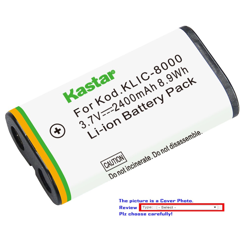 Kastar Replacement Battery for Kodak KLIC-8000 & Kodak Z1485 IS Kodak Z612 IS