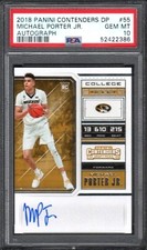 2018 Panini Contenders DP #55 MICHAEL PORTER JR. RC Auto SP PSA 10 GEM MINT
