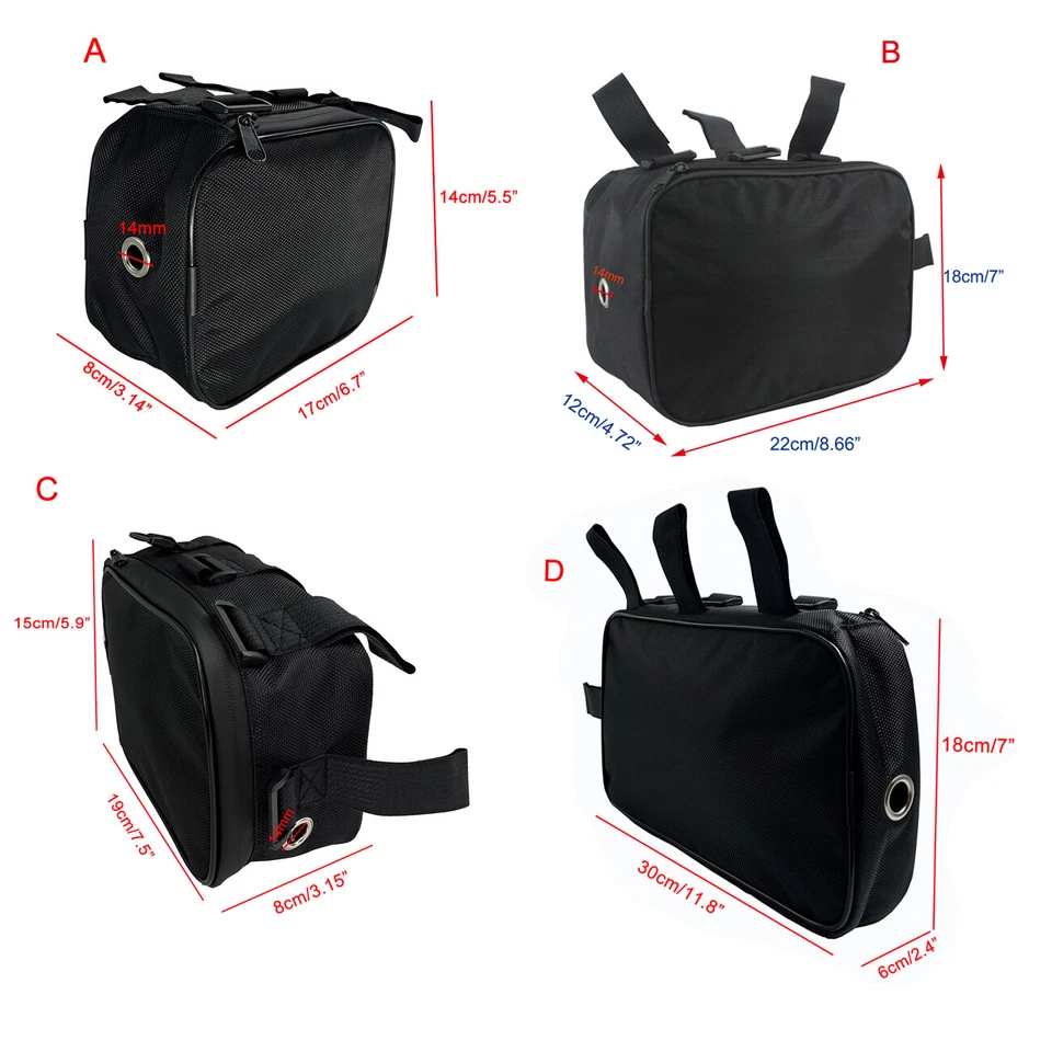 Bicycle Bike Tube Frame Pack Bag Case Battery front Tool Box Storage MTB Ebike - Image 2 of 4