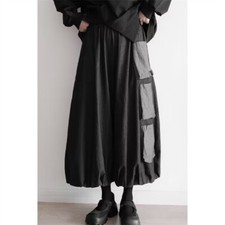 Japanese style casual women Baggy Wide Leg pockets street Pants Trousers