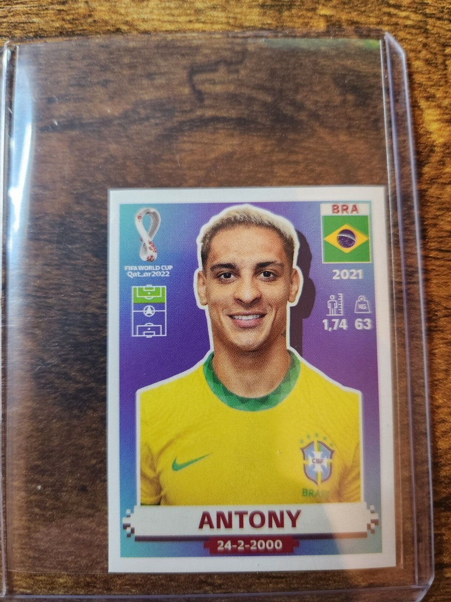2022 Panini FIFA World Cup USA Stickers- Antony #BRA 15 Brazil | eBay