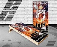 Military Honor Our Veterans Flag Cornhole Boards Bean Bag Toss Game