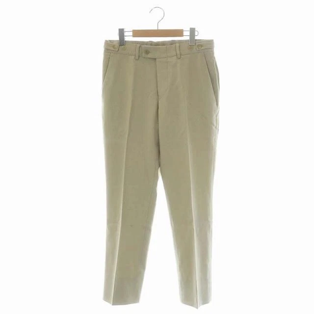 Gucci Wool Tapered Pants Center Press Button Fly Cashmere Blend 46 Beige women