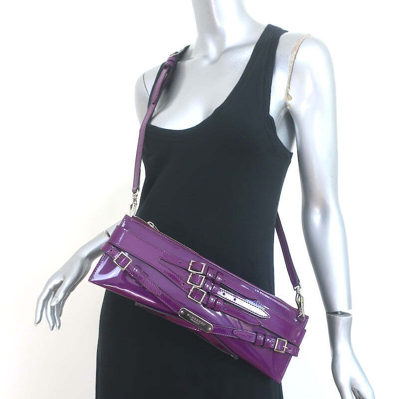Burberry Prorsum Parmoor Bridle Long Clutch Purple Patent Burberry Prorsum Parmoor Bridle Long Clutch Purple Patent