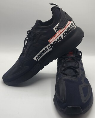 Adidas Zx 2k Boost 2.0 Running Shoes Men's Size 12 Black Blue Low Adidas Zx 2k Boost 2.0 Running Shoes Men's Size 12 Black Blue Low