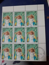 cambodia stamps x 9 CTO 1996 tennis  sport 100r