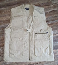 5.11 Tactical Series 80001 multi pocket utility conceal carry khaki vest mens XL