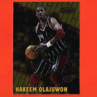 1999-00 Bowman's Best Houston Rockets Basketball Card #40 Hakeem Olajuwon