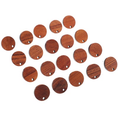 20pcs Geometric Alloy Post Earring Supplies Flat Wood DIY Earring Posts