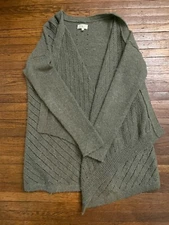 Lou & Grey Shawl Front Cardigan Sage Green Warm And Cozy Women’s Sz Med