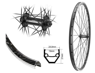 Vorderrad 28'' Hohlkammer 19-622 Shimano Deore T610 V-BRAKE Laufrad schwarz geöst