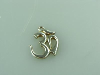 Damen Vintage 925 Silber OM Charm oder Anhänger