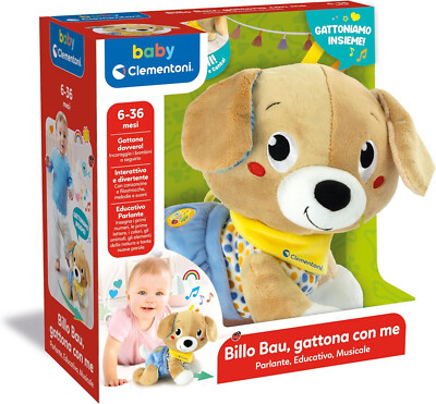 Clementoni Baby Cagnolino Gattona Con Me Peluche Interattivo Parlante 