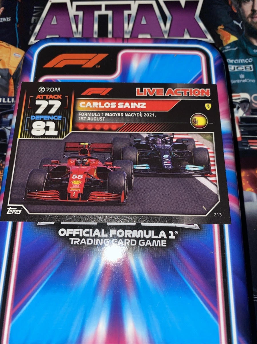 Topps Turbo Attax 2022 #213 Carlos Sainz LIVE ACTION UK