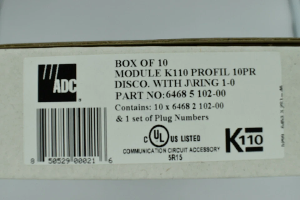 Box of 10 KRONE ADC Module K110 Profil 10PR  6468-5-102-00 (10 of 6468-2-102-00) - Image 2 of 4