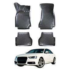 Fußmatten für Audi A4 B8 2008-2016 | Passgenaue Fußmatte Schwarz