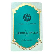Vintage Lindemann & Hoverson Range Milwaukee Wisconsin Single Playing Card Swap