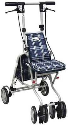 Shima Silver Sunny Walker AW-RB Check Navy Car Long Term Care New