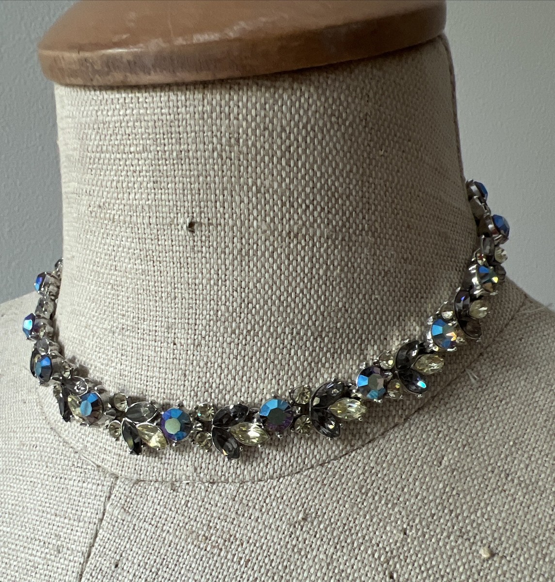 Vintage TRIFARI 1961 “Contessa” Rhinestone Necklace - Book Piece  