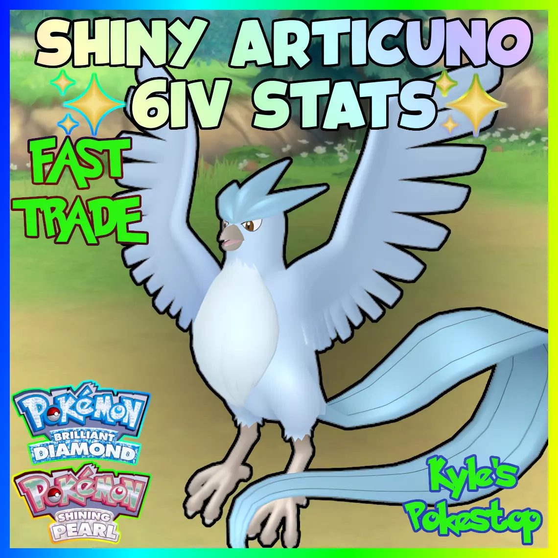 Pokemon Brilliant Diamond and Shining Pearl Articuno 6IV-EV