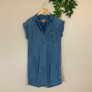 j crew denim shift dress