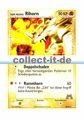 Pokemon EX Team Magma vs. Team Aqua 38/95 - Rihorn deutsch