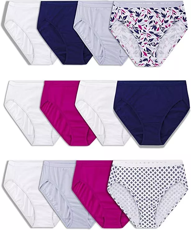 Fruit of the Loom Women Panties 100% Cotton Underwear Regular & Plus Size 