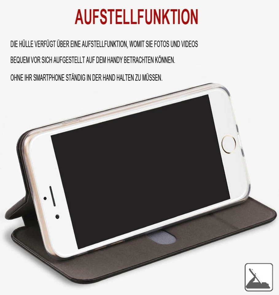 Mobile phone bag for Samsung Galaxy flip cover protective sleeve pouch shell wallet - Image 4 of 4