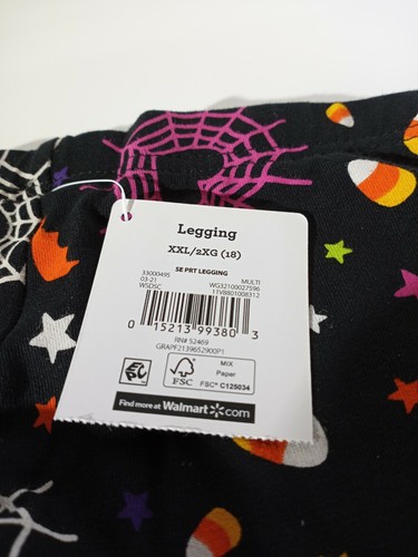 Way To Celebrate Girls Halloween Print Legging size 2XL (18) NWT - Picture 5 of 10