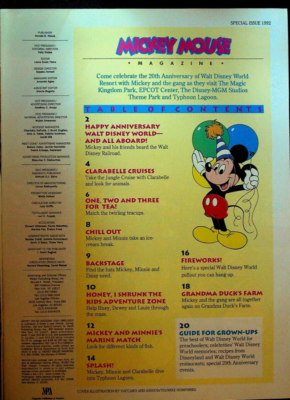 Walt Disney's Mickey Mouse Magazine Special 1992 Mickey Mouse
