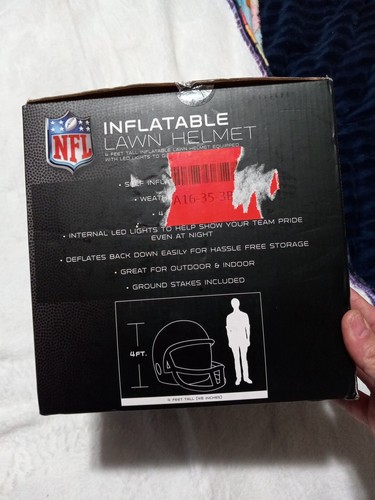 NFL Inflatable Lawn Helmet, Tennessee Titans 4 Feet Tall, Lighted Decoration - Picture 3 of 10