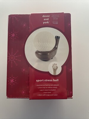 Sports Stress Golfball W/club #325411 Dover And York DAD Gift Office Man Cave