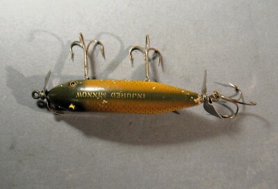 Leurre Vintage Creek Chub – Wounded Minnow – Bois – Yeux En Verre – Pêche Bass