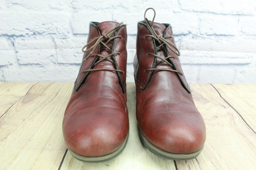 Wolky Dusky Women's Burgundy Leather Lace Up Casual Wedge Bootie Size 41 US 10 - Picture 4 of 10