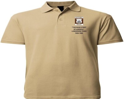 US ROUTE 66 *LANDERGIN-TEXAS* EMBROIDERED POLO SHIRT/SWEAT/JACKET.