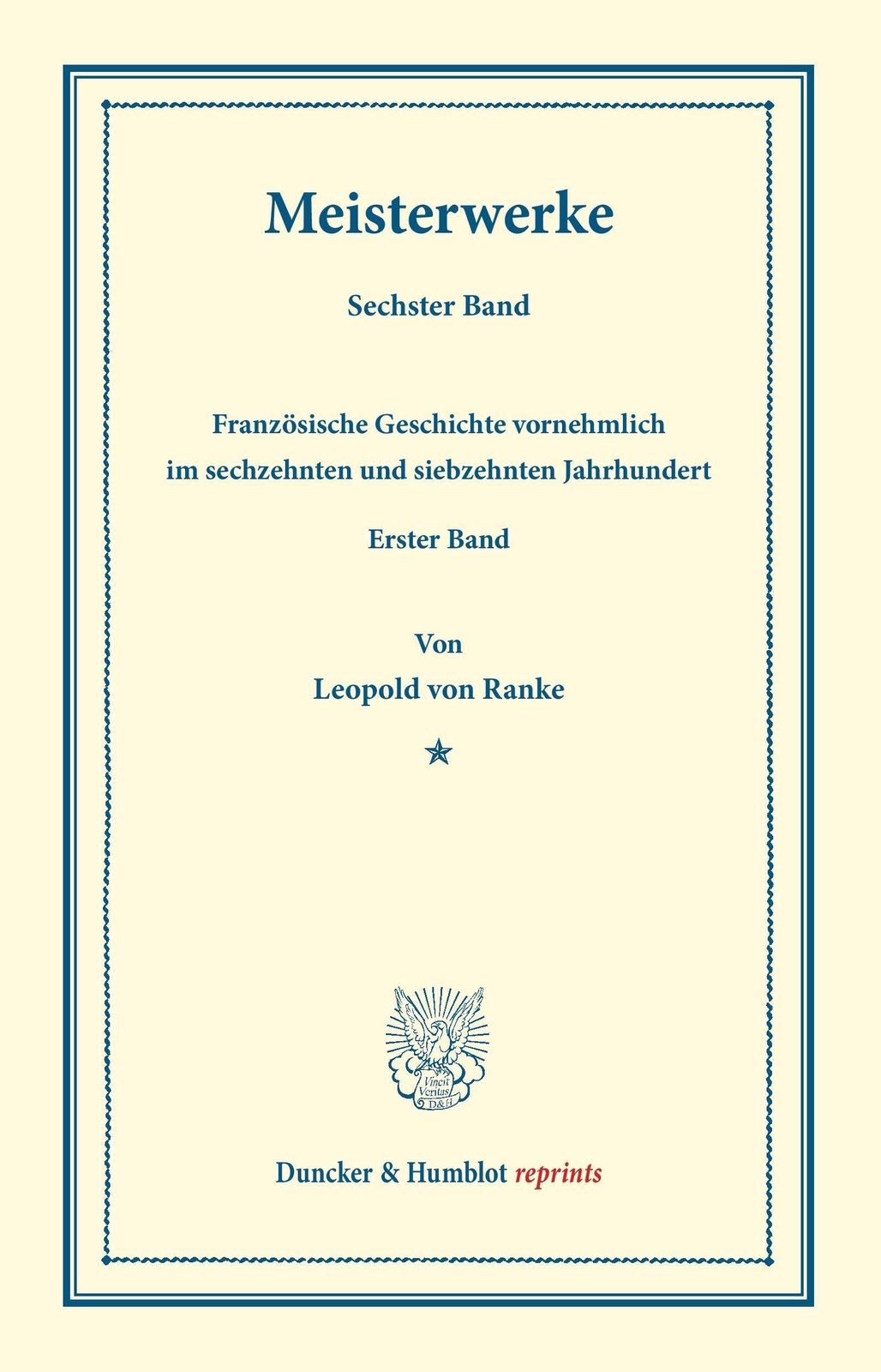 Thumbnail - Leopold Von Ranke | Meisterwerke. | Taschenbuch | Deutsch (2013) |